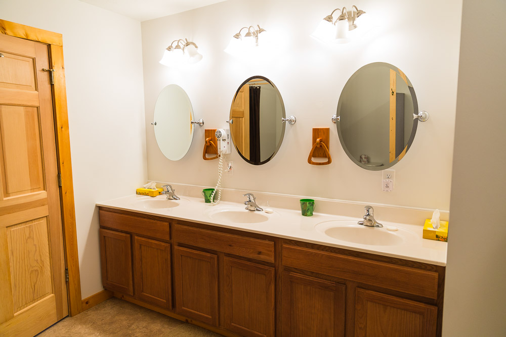 Clean, Modern Bathrooms at the Black Bear Lodge North 